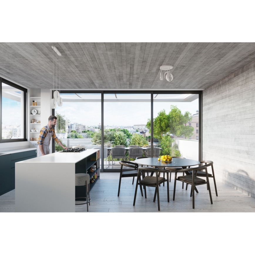 Lampadario a stelo TITRAN 3xE27/60W/230V bianco