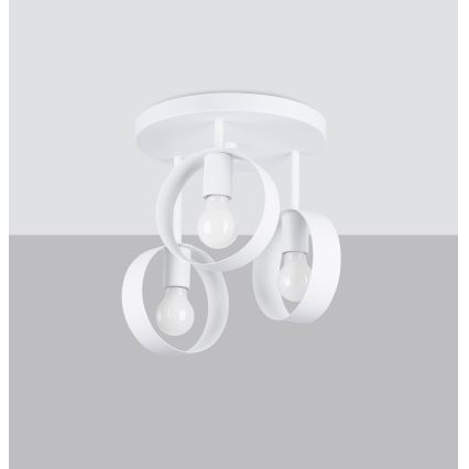 Lampadario a stelo TITRAN 3xE27/60W/230V bianco