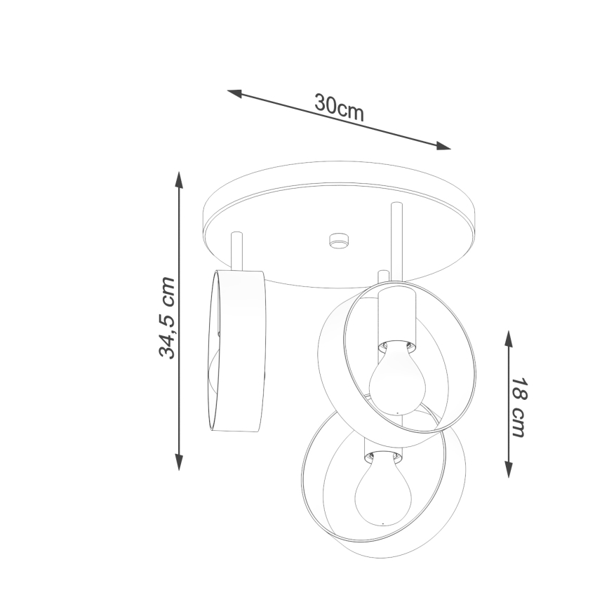 Lampadario a stelo TITRAN 3xE27/60W/230V bianco