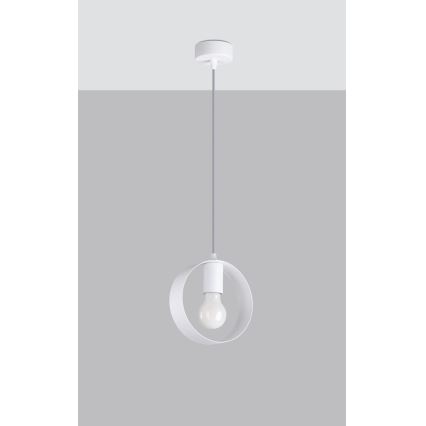 Lampadario a sospensione con filo TITRAN 1xE27/60W/230V bianco