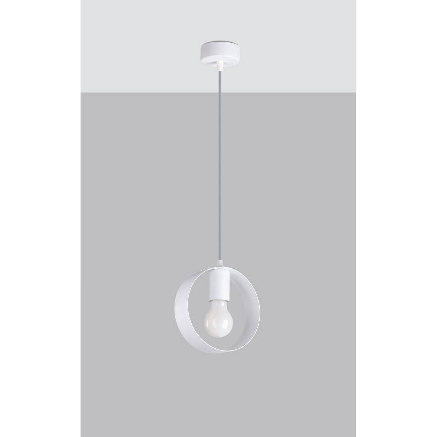 Lampadario a sospensione con filo TITRAN 1xE27/60W/230V bianco