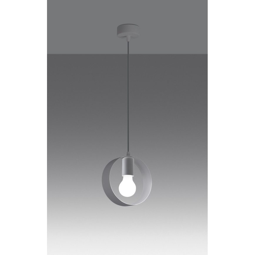 Lampadario a sospensione con filo TITRAN 1xE27/60W/230V bianco