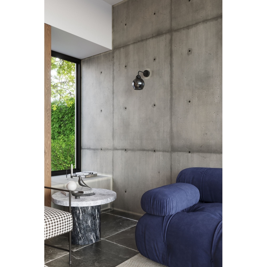 Lampada da parete ALINO 1xE27/60W/230V nero