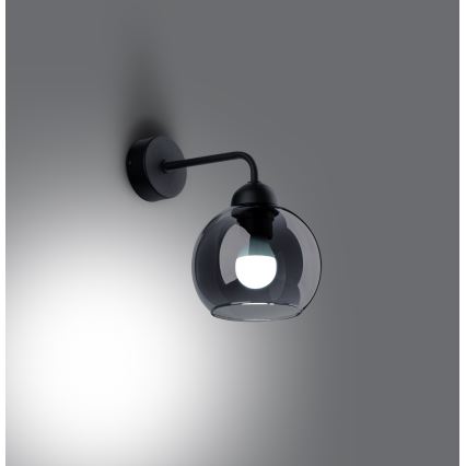 Lampada da parete ALINO 1xE27/60W/230V nero