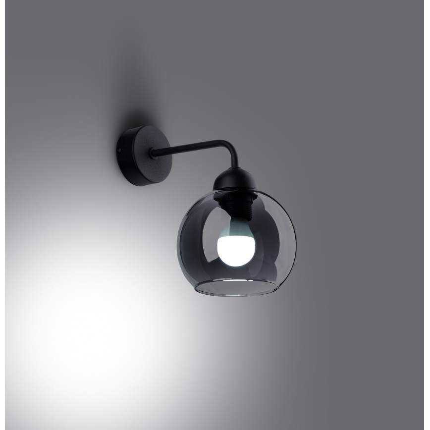 Lampada da parete ALINO 1xE27/60W/230V nero