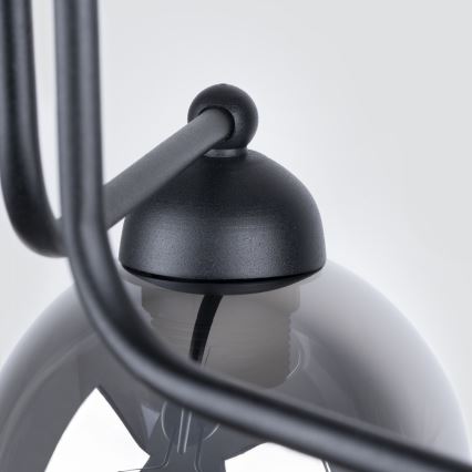 Lampadario a stelo FILLAN 3xE27/60W/230V nero