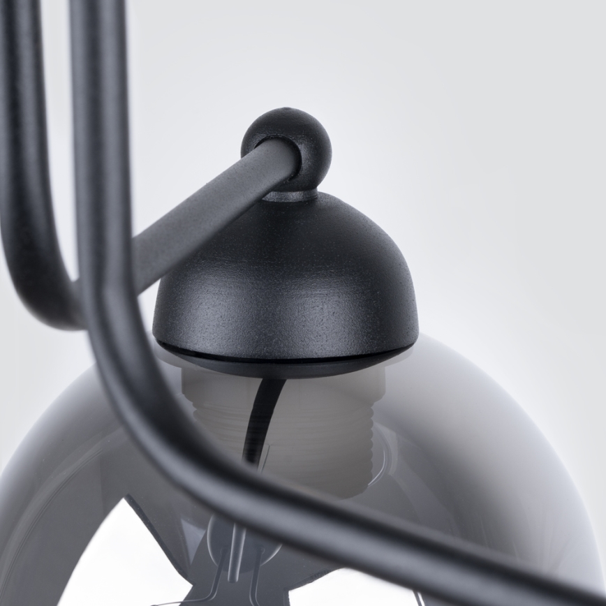 Lampadario a stelo FILLAN 3xE27/60W/230V nero