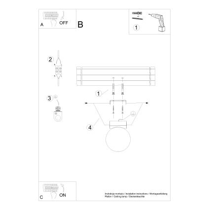 Plafoniera YOLI 1xG9/12W/230V bianco