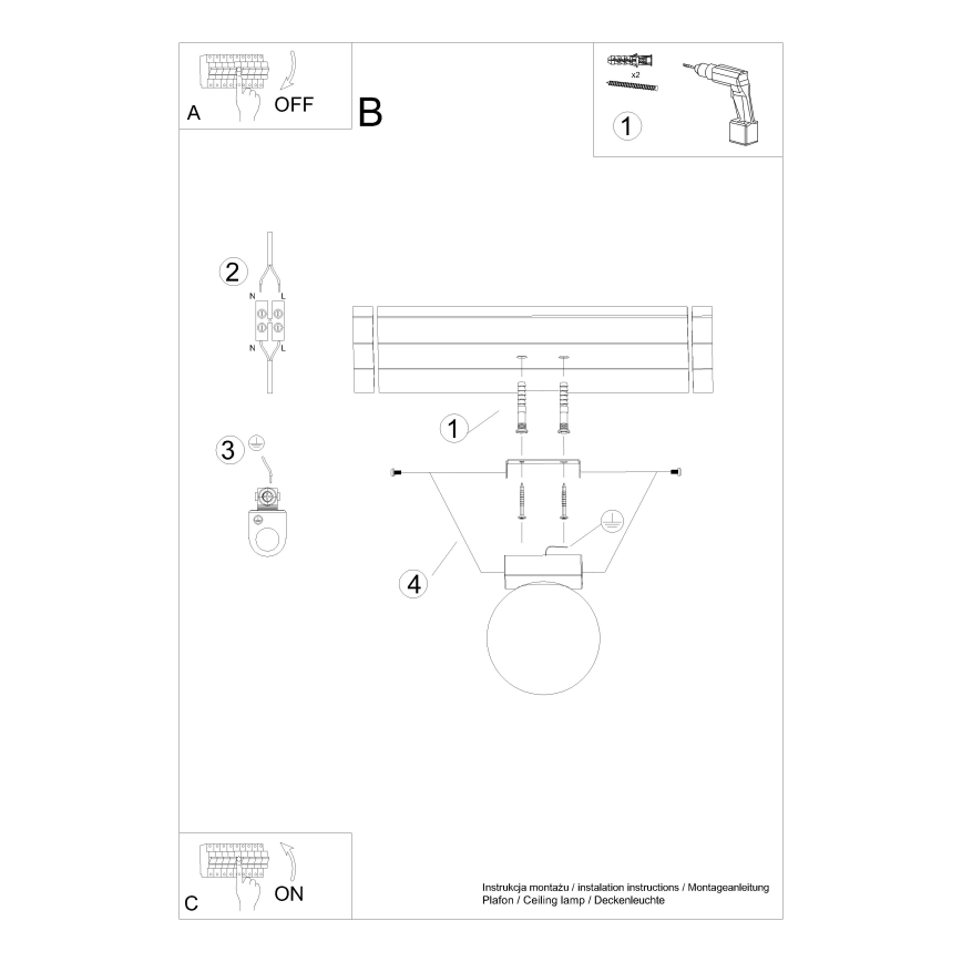 Plafoniera YOLI 1xG9/12W/230V bianco