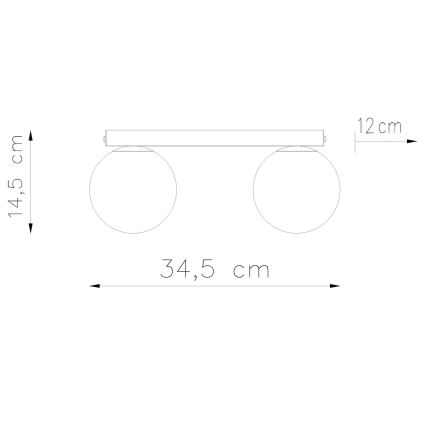 Plafoniera YOLI 2xG9/12W/230V bianco