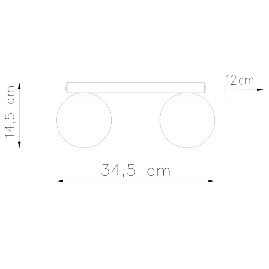 Plafoniera YOLI 2xG9/12W/230V bianco