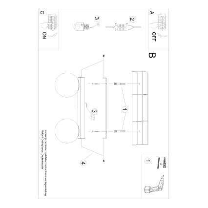 Plafoniera YOLI 2xG9/12W/230V bianco