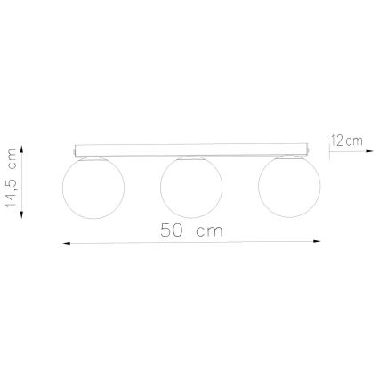 Plafoniera YOLI 3xG9/12W/230V bianco