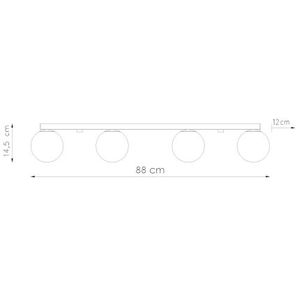 Plafoniera YOLI 4xG9/12W/230V bianco