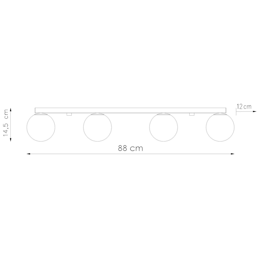 Plafoniera YOLI 4xG9/12W/230V bianco