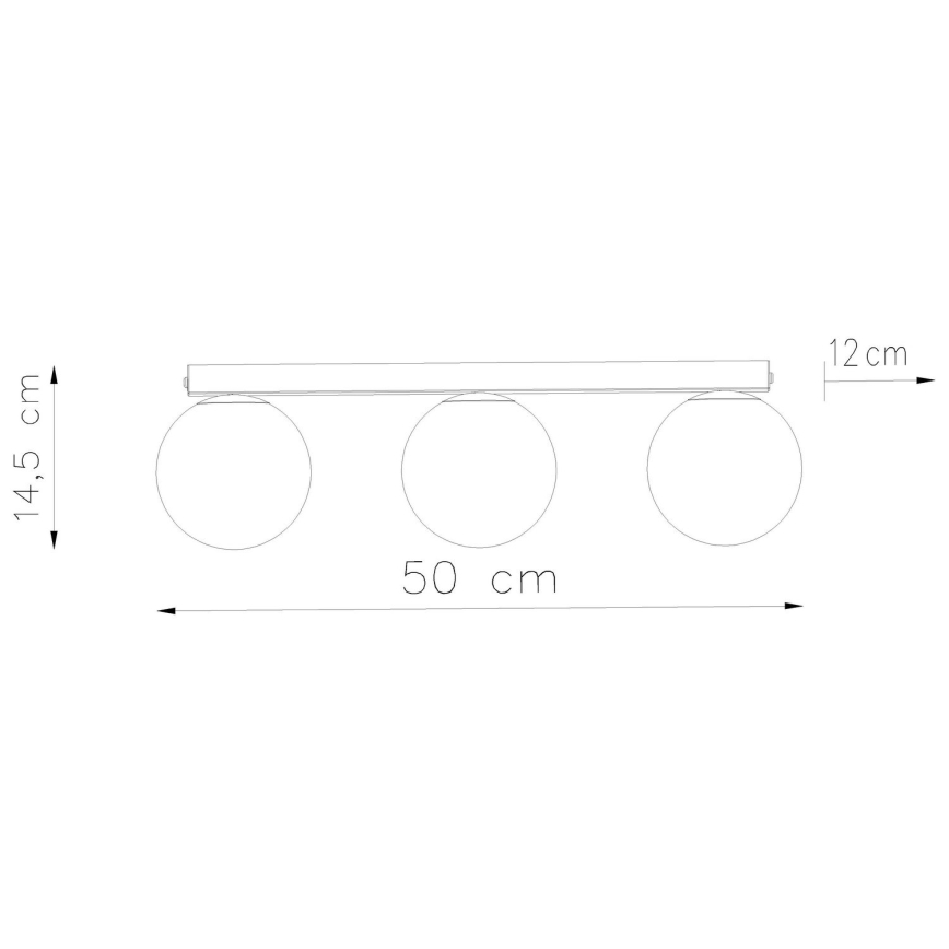 Plafoniera YOLI 3xG9/12W/230V nero