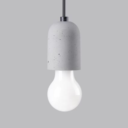 Lampadario a sospensione con filo NESO 1xE27/15W/230V ragno calcestruzzo