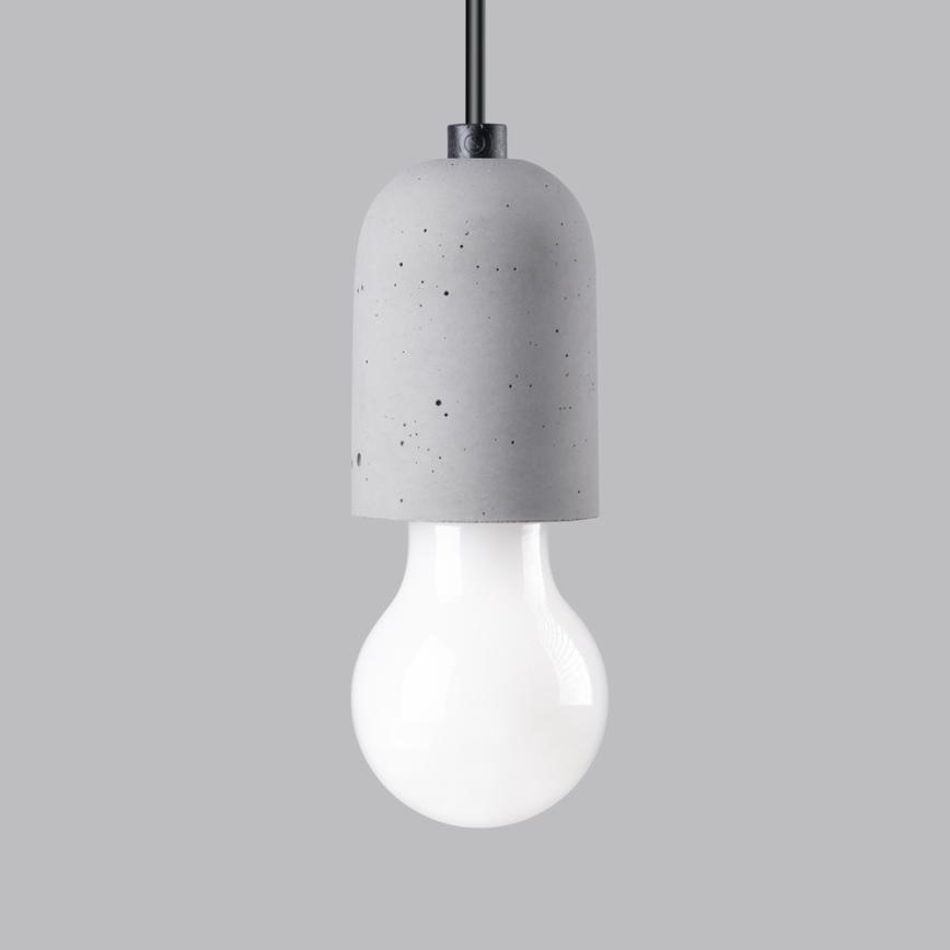 Lampadario a sospensione con filo NESO 1xE27/15W/230V ragno calcestruzzo