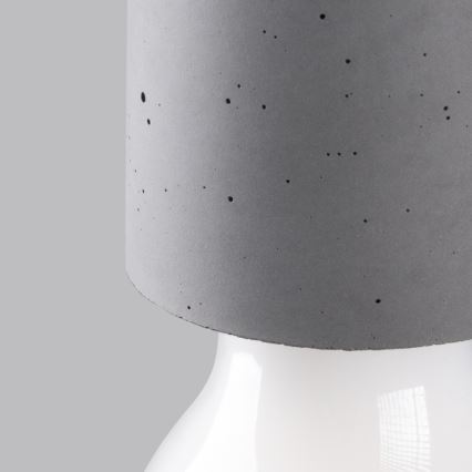 Lampadario a sospensione con filo NESO 1xE27/15W/230V ragno calcestruzzo