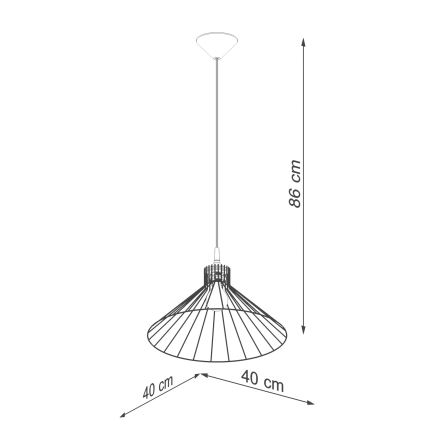 Lampadario a sospensione con filo EDA 1xE27/15W/230V nero