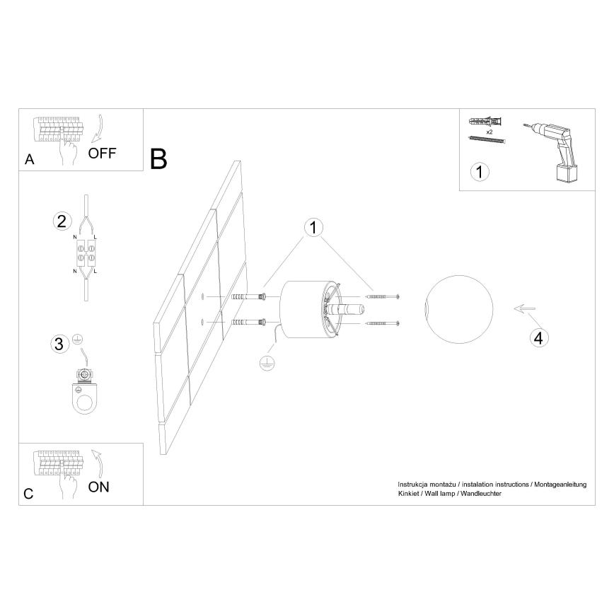 Faretto da parete BOOMO 1xG9/8W/230V faggio