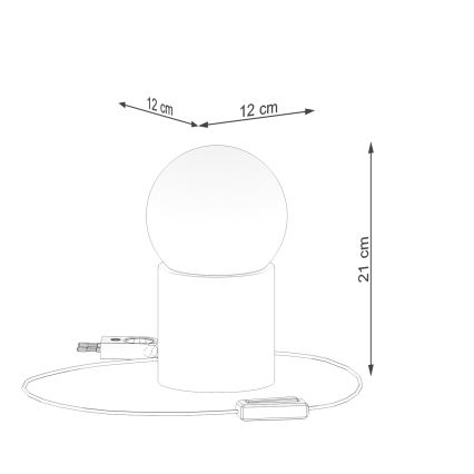 Lampada da tavolo BOOMO 1xG9/8W/230V faggio