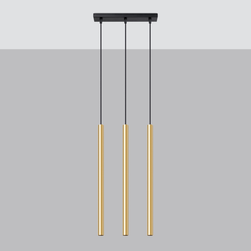 Lampadario a sospensione con filo PASTELO 3xG9/8W/230V oro