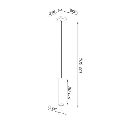 Lampadario a sospensione con filo LAGOS 1xGU10/10W/230V oro