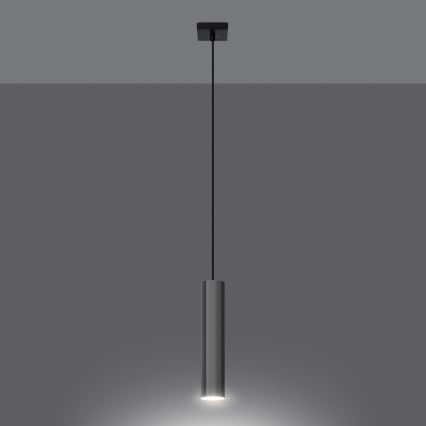 Lampadario a sospensione con filo LAGOS 1xGU10/10W/230V cromo lucido