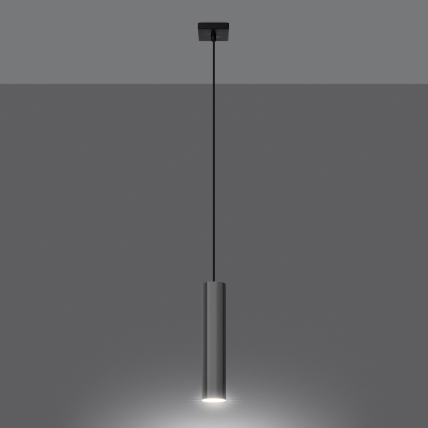 Lampadario a sospensione con filo LAGOS 1xGU10/10W/230V cromo lucido