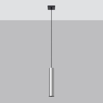 Lampadario a sospensione con filo LAGOS 1xGU10/10W/230V cromo lucido