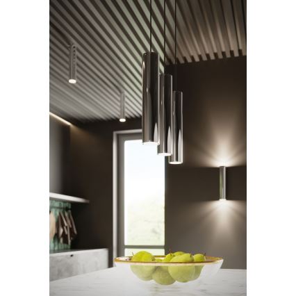 Lampadario a sospensione con filo LAGOS 1xGU10/10W/230V cromo lucido