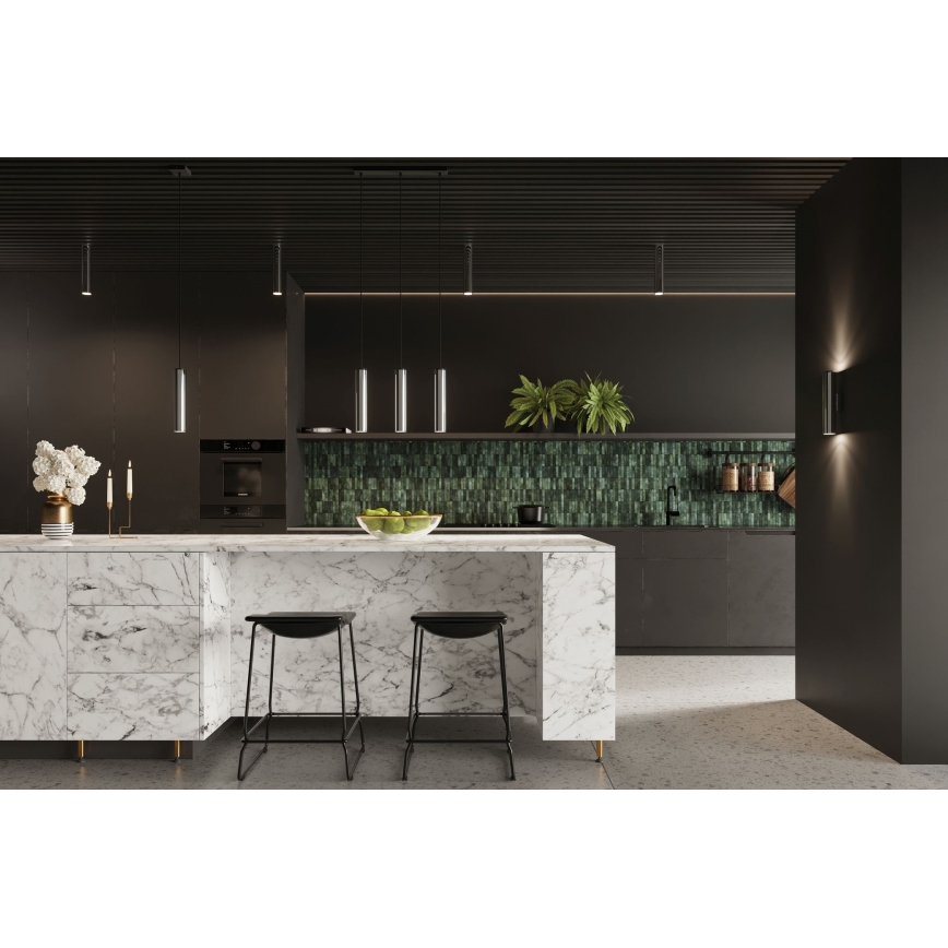 Lampadario a sospensione con filo LAGOS 1xGU10/10W/230V cromo lucido