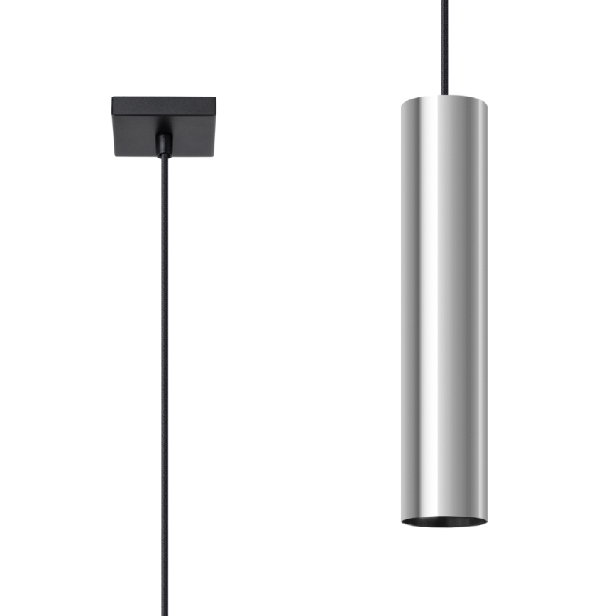 Lampadario a sospensione con filo LAGOS 1xGU10/10W/230V cromo lucido