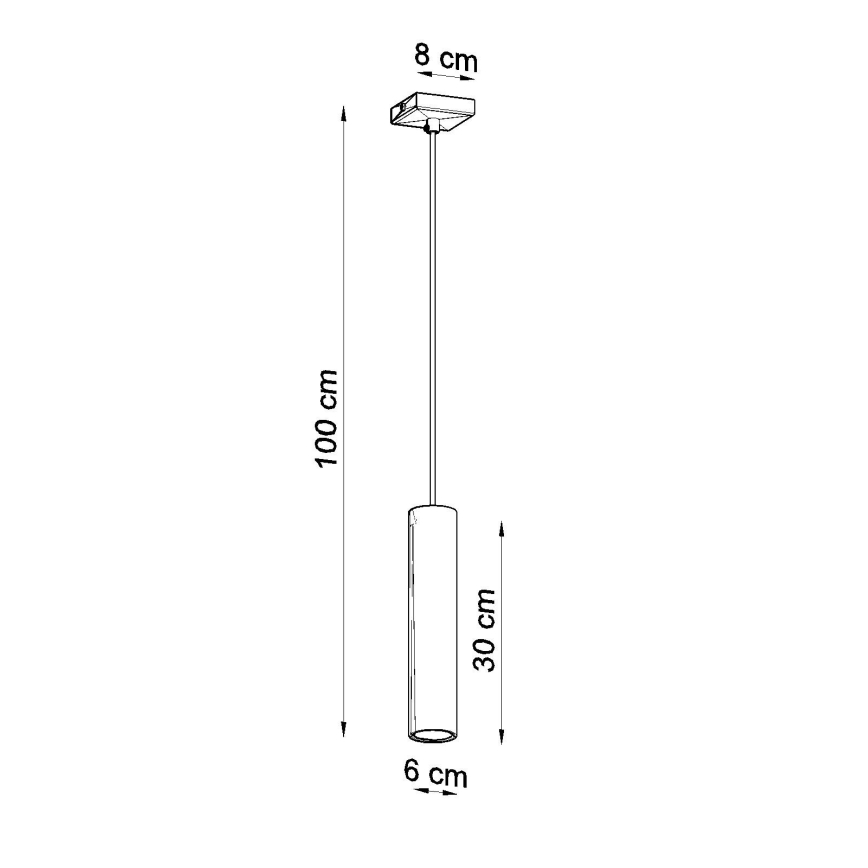 Lampadario a sospensione con filo LAGOS 1xGU10/10W/230V cromo lucido
