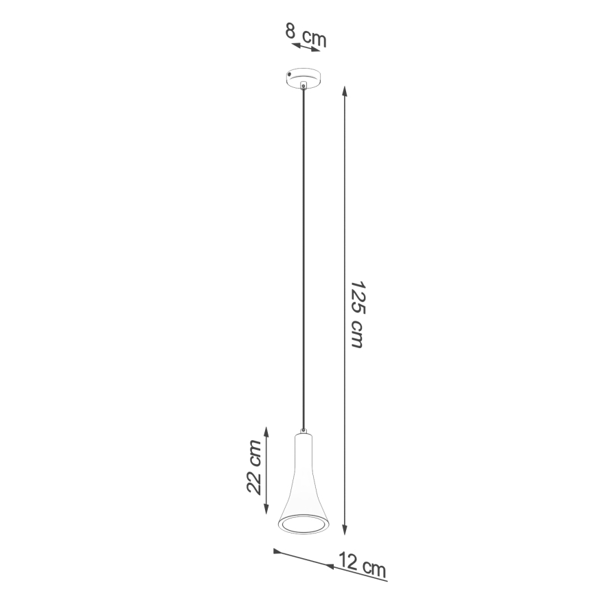 Lampadario a sospensione con filo REA 1xE14/12W/230V calcestruzzo
