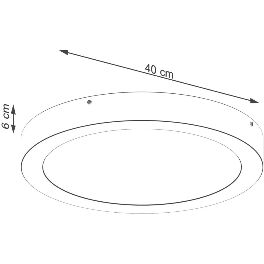 Plafoniera LED ONYX LED/32W/230V Ø 40 cm nera