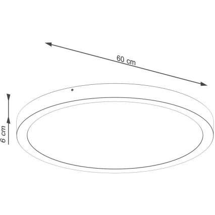Plafoniera LED ONYX LED/48W/230V Ø 60 cm bianco
