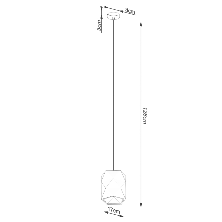 Lampadario a sospensione con filo GOBI 1xE27/15W/230V ceramiche
