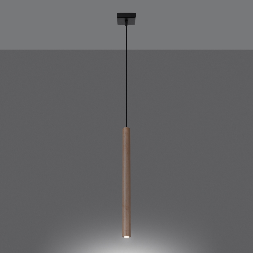 Lampadario a sospensione con filo PASTELO 1xG9/8W/230V faggio