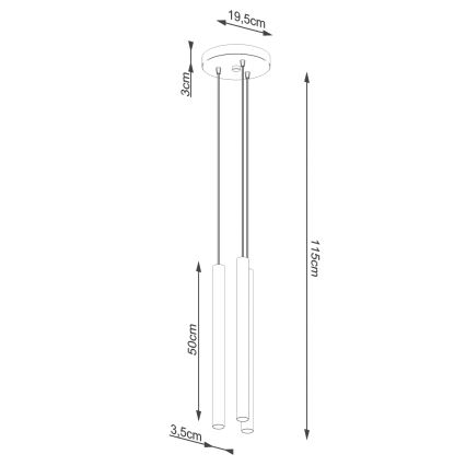 Lampadario a sospensione con filo PASTELO 3xG9/8W/230V faggio