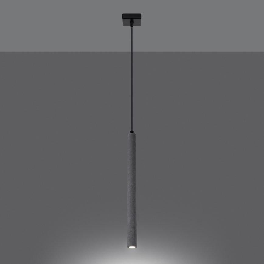 Lampadario a sospensione con filo PASTELO 1xG9/8W/230V calcestruzzo