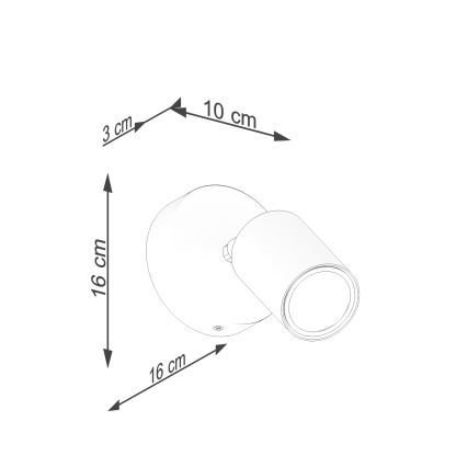 Faretto da parete VERDO 1xGU10/10W/230V bianco/faggio