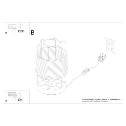 Lampada da tavolo GIZUR 1xE27/15W/230V