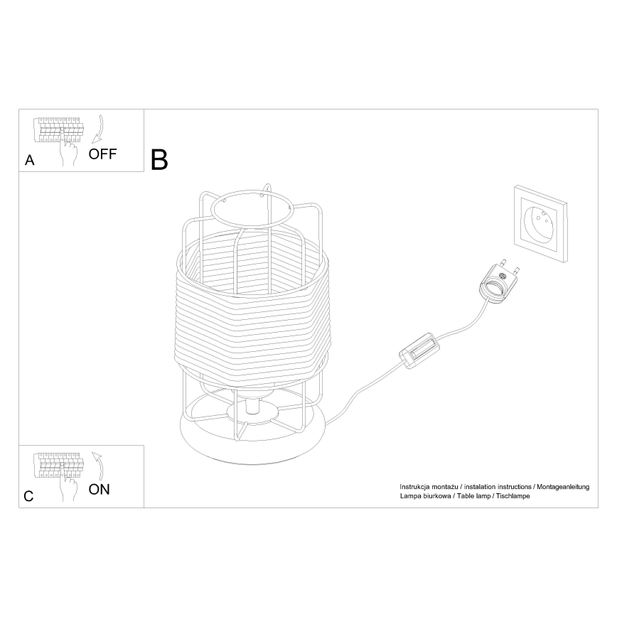 Lampada da tavolo GIZUR 1xE27/15W/230V