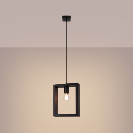 Lampadario a sospensione con filo ARIES 1xE27/15W/230V faggio/wenge