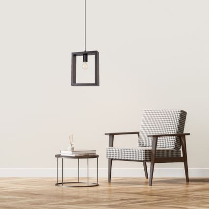 Lampadario a sospensione con filo ARIES 1xE27/15W/230V faggio/wenge