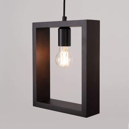 Lampadario a sospensione con filo ARIES 1xE27/15W/230V faggio/wenge