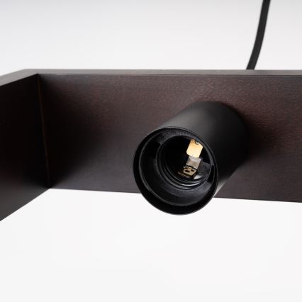 Lampadario a sospensione con filo ARIES 1xE27/15W/230V faggio/wenge