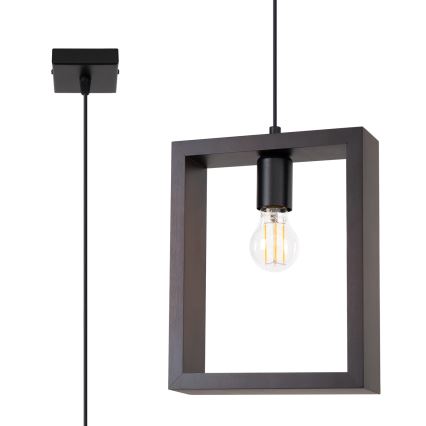 Lampadario a sospensione con filo ARIES 1xE27/15W/230V faggio/wenge